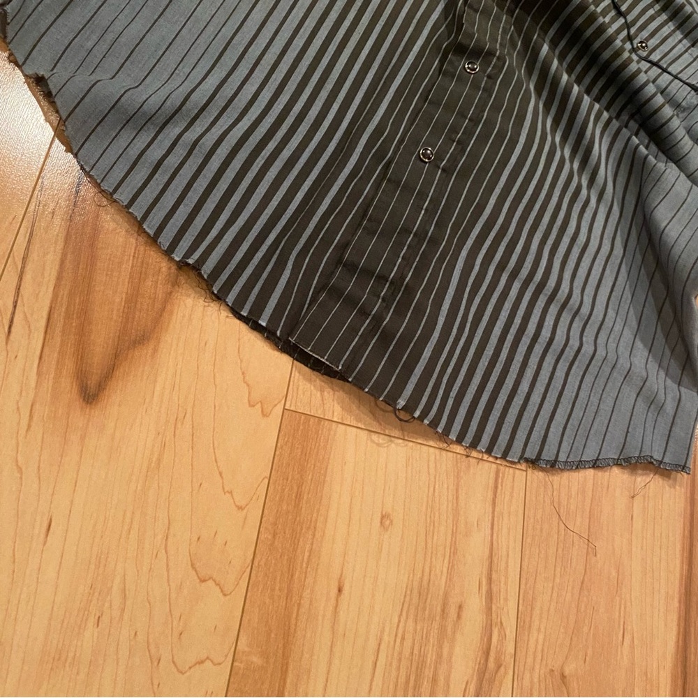 SALE!!! Panhandle Slim Men's Black and Gray Striped Shirt—15.5-34 - Picture 3 of 3